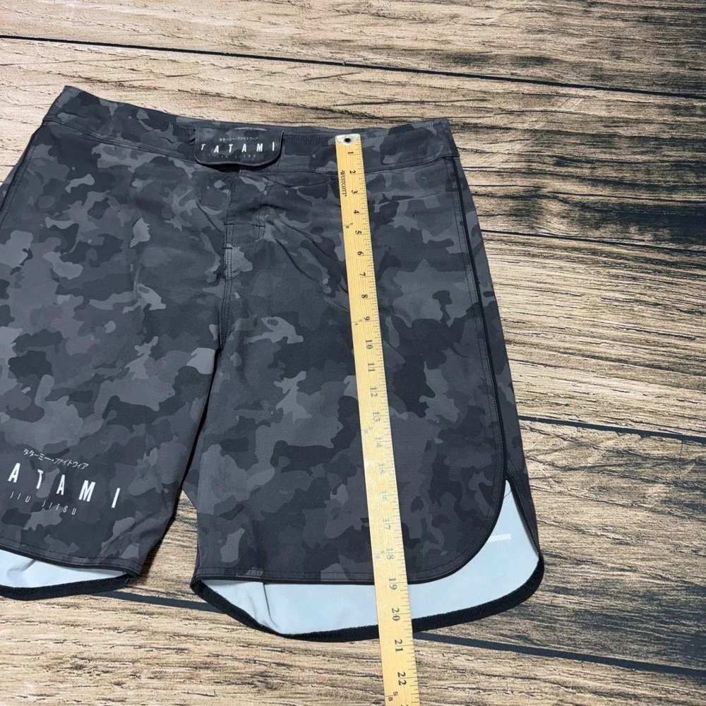 Tatami Grappling Shorts Men 36 XL Grey Camo BJJ MMA Jiu Jitsu Fight Wear